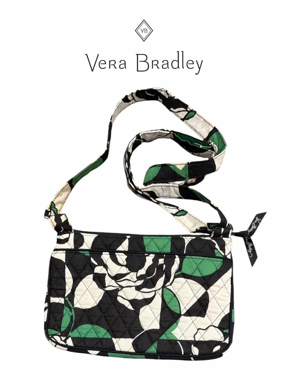 Vera Bradley Triple Zipper Imperial Rose Hipster‎